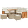 vidaXL Gartensofa-set 9 stk. 6-Sitzanzahl Beige und Creme Poly-Rattan