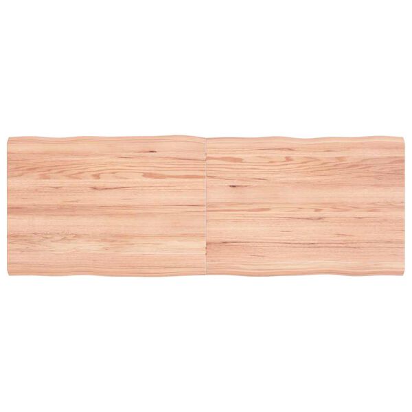 vidaXL Tischplatte 140x50x(2-4) cm Massivholz Behandelt Baumkante