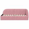 vidaXL Eckbettgestell Rosa 100 cm x 200 cm Polyester und Sperrholz