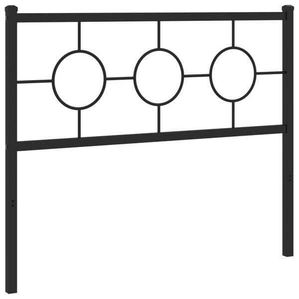 vidaXL Ersatz-Kopfteil Metall Schwarz 107 cm