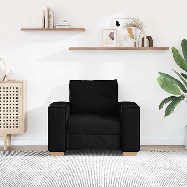 vidaXL Sofa Stuhl Schwarz 60 cm Stoff
