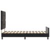 vidaXL Boxspringbett mit Kopfteil Schwarz 100 x 200 cm Samt