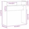 vidaXL Konsolentisch Schwarz Eichen-Optik 78 x 30 x 80 cm