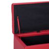 vidaXL Bank mit Staufach 116 cm Rot Kunstleder