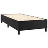 vidaXL Boxspringbett mit Matratze Schwarz 90x200 cm Kunstleder