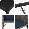 vidaXL Garten Essgruppe mit Kissen 5 pcs Grau Poly-Rattan