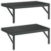 vidaXL Wandregale 2 Stk. 50x30 cm Schwarz Edelstahl