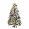 vidaXL K&uuml;nstlicher Weihnachtsbaum Klappbar 300 LEDs & Kugeln 240 cm