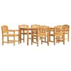 vidaXL 7-tlg. Garten-Essgruppe Massivholz Teak