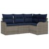 vidaXL Gartensofa-set Grau Poly-Rattan