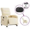 vidaXL Massagesessel Elektrisch Creme Stoff