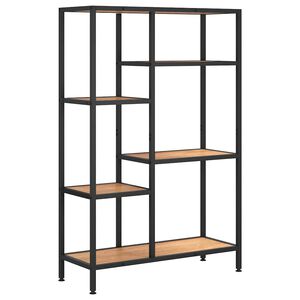 vidaXL B&uuml;cherregal 80x30x120 cm Stahl und Holzwerkstoff