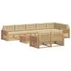 vidaXL Outdoor-Sofagarnitur 9 Stk. Wei&szlig; und Beige Polyester