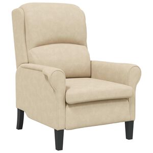vidaXL Sessel Creme 76 x 94 x 102 cm Mikrofaser