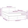 vidaXL Boxspringbett mit Matratze Creme 140x200 cm Kunstleder