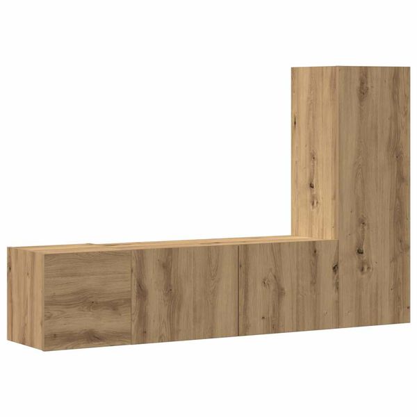 vidaXL TV-Wandschr&auml;nke 3 Stk. Artisan-Eiche Holzwerkstoff