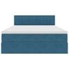 vidaXL Bett mit Stauraum und LED mit LED Dunkelblau 140 x 200 cm Samt