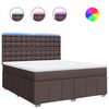 vidaXL Boxspringbett mit Matratze Dunkelbraun 180x200 cm Stoff