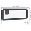vidaXL Kleinkind-Bettschutzgitter Dunkelgrau 190x25 cm Stoff