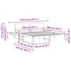 vidaXL Bettrahmen Wachsbraun 200 x 200 cm Massives Kiefernholz