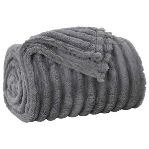vidaXL Wohndecke Dunkelgrau 240 x 220 cm 1.36 kg Fleece