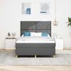 vidaXL Boxspringbett mit Matratze Dunkelgrau 160 x 200 cm Stoff
