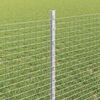 vidaXL Zaun mit Pfosten Silber 0,8 x 100 m Stahl