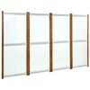 vidaXL 4-tlg. Raumteiler Cremewei&szlig; 280x170 cm