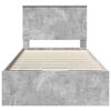 vidaXL Bettrahmen mit Kopfteil Beton Grau 100 x 200 cm Ingenieurs Holz