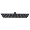 vidaXL Regenbrause Edelstahl 40x30 cm Rechteckig Schwarz