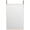 vidaXL T&uuml;rspiegel Golden 40x60 cm Glas und Aluminium
