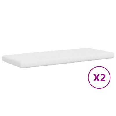 vidaXL Tagesbett Ausziehbar mit Matratzen Creme 100x200 cm Stoff