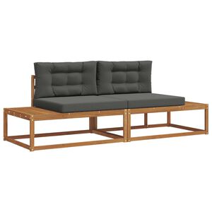 vidaXL Outdoor-Sofagarnitur Massives Akazienholz und Polyester