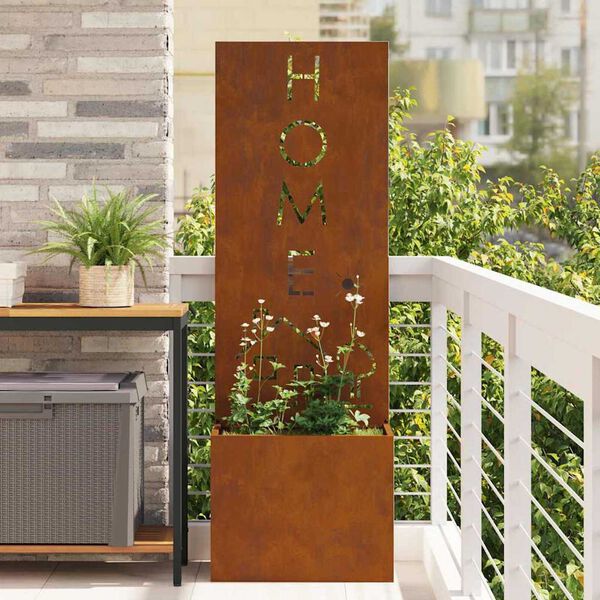vidaXL Garten Sichtschutz-Leinwand Rostig 50 x 140 cm Wetterfeststahl