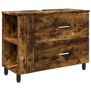 vidaXL Waschtisch R&auml;uchereiche 80 x 35 x 60 cm Holzwerkstoff