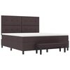vidaXL Boxspringbett mit Matratze Dunkelbraun 180 x 200 cm Stoff