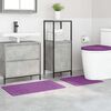 vidaXL Anti-Rutsch Badematten-Set 3 pcs Lila PP