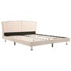 vidaXL Bettgestell Beige Stoff 180&times;200 cm