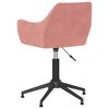 vidaXL Esszimmerst&uuml;hle 4 Stk. Drehbar Rosa Samt