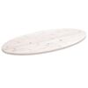 vidaXL Tischplatte Wei&szlig; 90x45x2,5 cm Massivholz Kiefer Oval