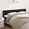 vidaXL Kopfteil mit Ohren Schwarz 203x16x78/88 cm Kunstleder