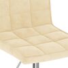 vidaXL Esszimmerst&uuml;hle 4 Stk. Drehbar Creme Samt