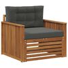 vidaXL Outdoor-Sofa Massives Akazienholz und Polyester
