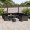 vidaXL Gartensofa-set 13 pcs Schwarz Poly-Rattan