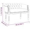 vidaXL Sitzbank Hellgrau 98x56x69 cm Samt
