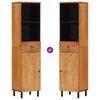 vidaXL Badschrank 38x33x160 cm Massivholz Akazie