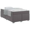 vidaXL Bettrahmen mit Matratze Grau 120 x 190 cm Stoff