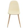 vidaXL Esszimmerst&uuml;hle 4 Stk. Creme Stoff