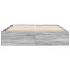 vidaXL Bettgestell Grau Sonoma 150x200 cm Holzwerkstoff