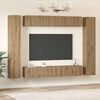 vidaXL TV-Schrankset Wandmontiert 10 pcs Artisan-Eiche Holzwerkstoff